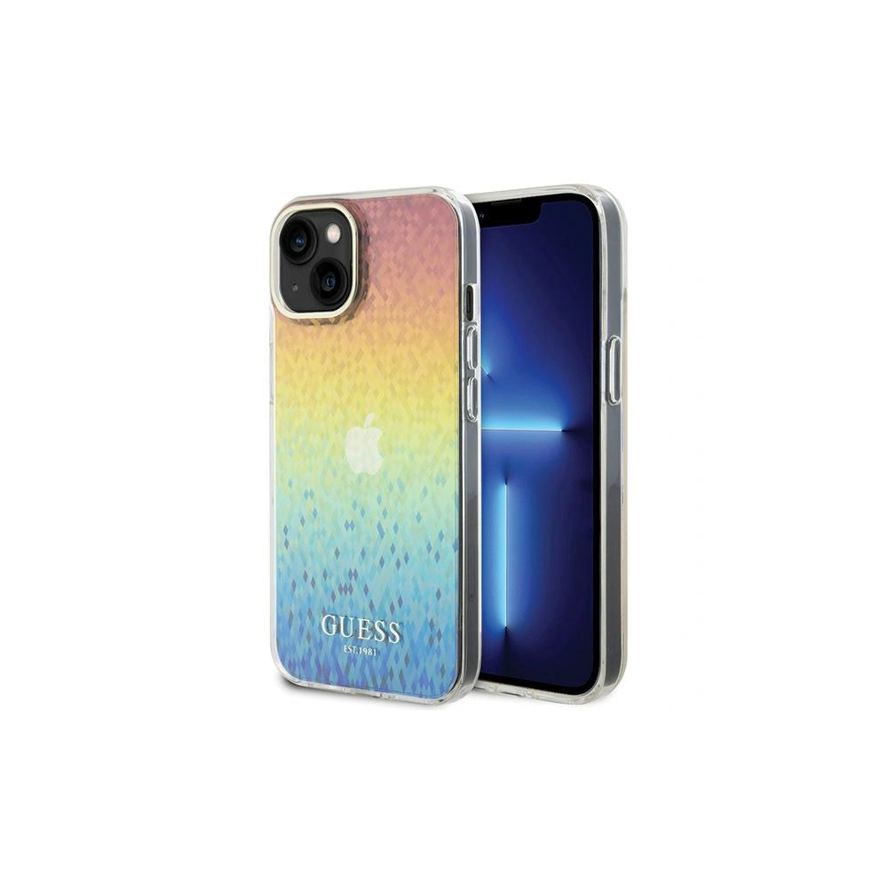 Etui Guess GUHCP15SHDECMI Apple iPhone 15 hardcase IML Faceted Mirror Disco Iridescent wielokolorowy