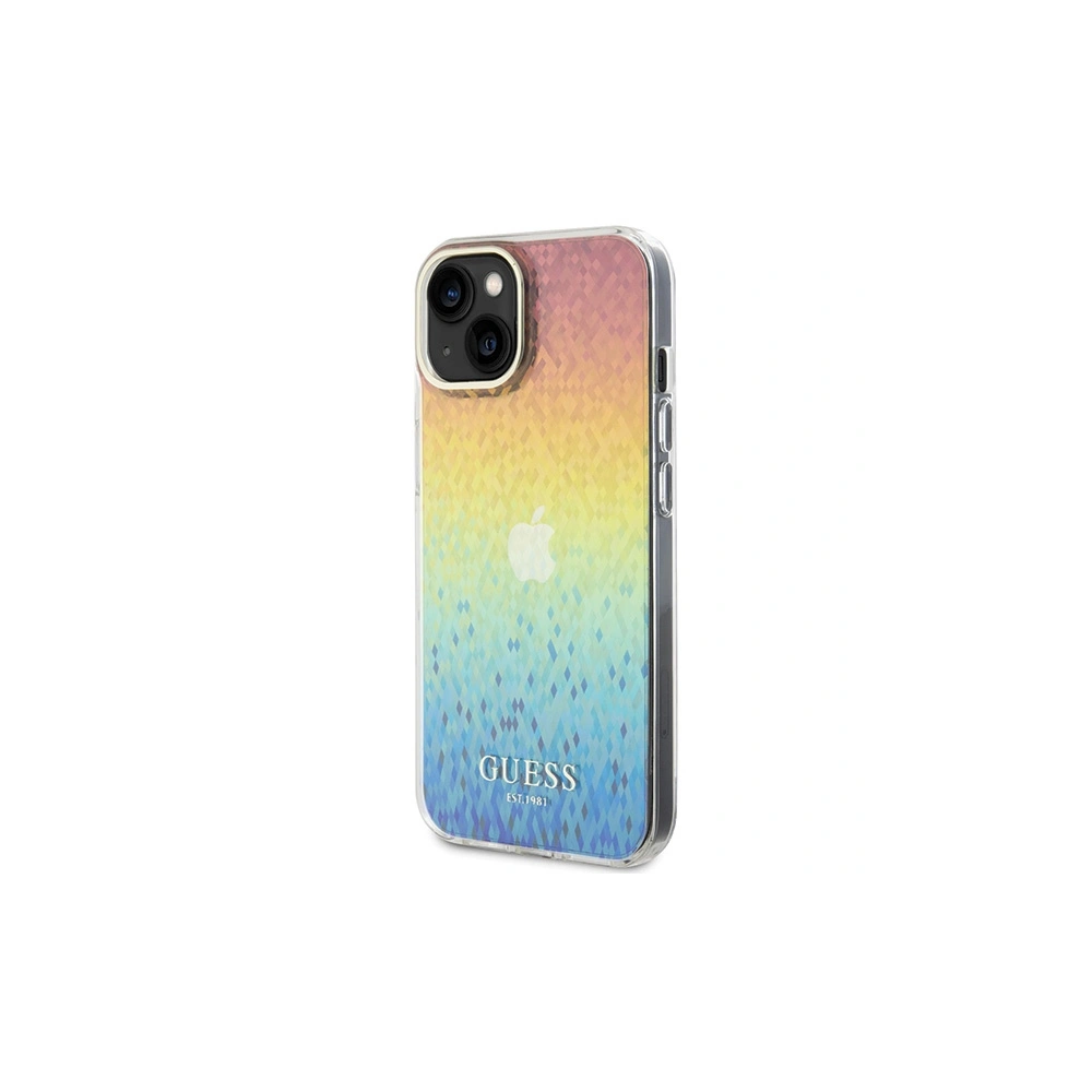 Etui Guess GUHCP15SHDECMI Apple iPhone 15 hardcase IML Faceted Mirror Disco Iridescent wielokolorowy