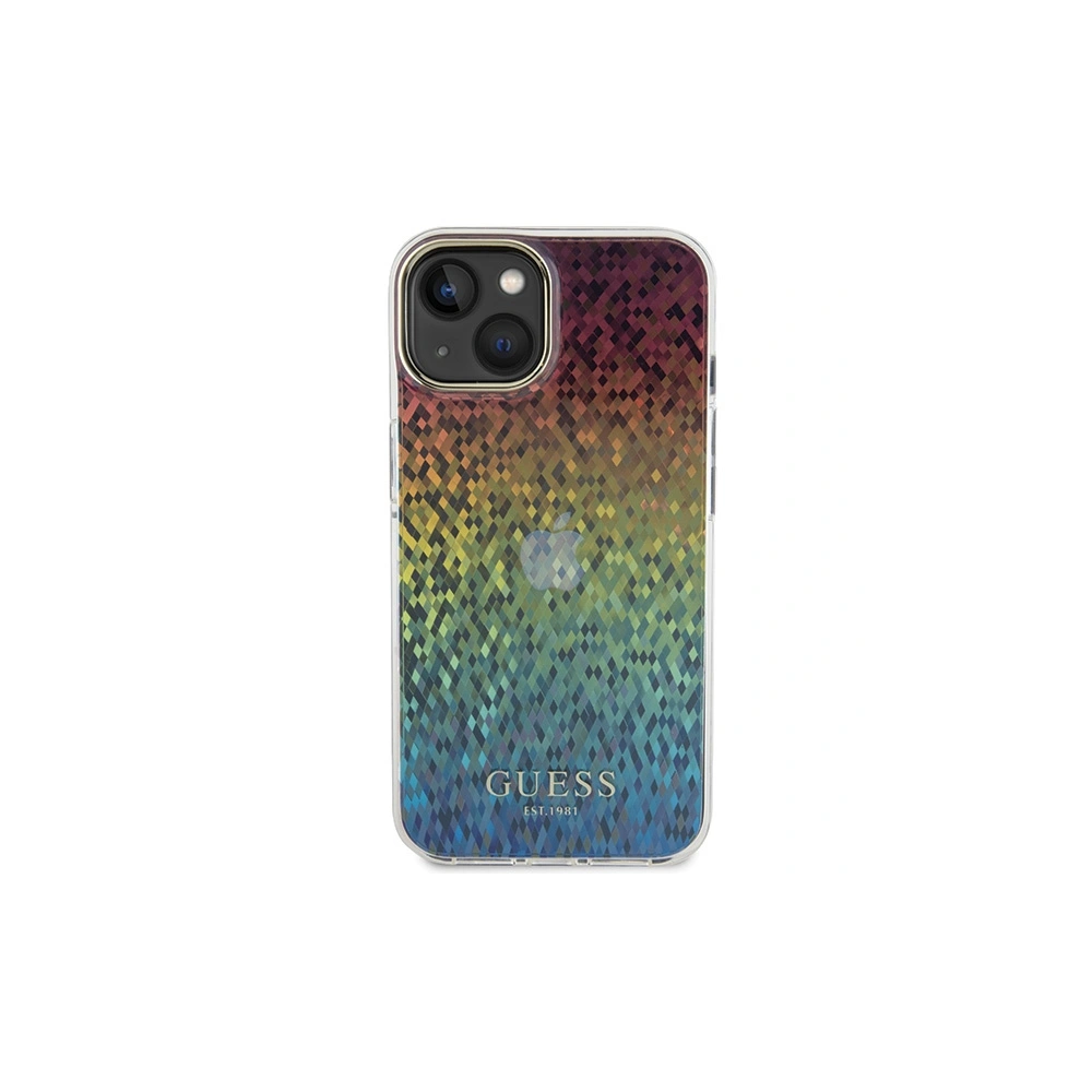 Etui Guess GUHCP15SHDECMI Apple iPhone 15 hardcase IML Faceted Mirror Disco Iridescent wielokolorowy