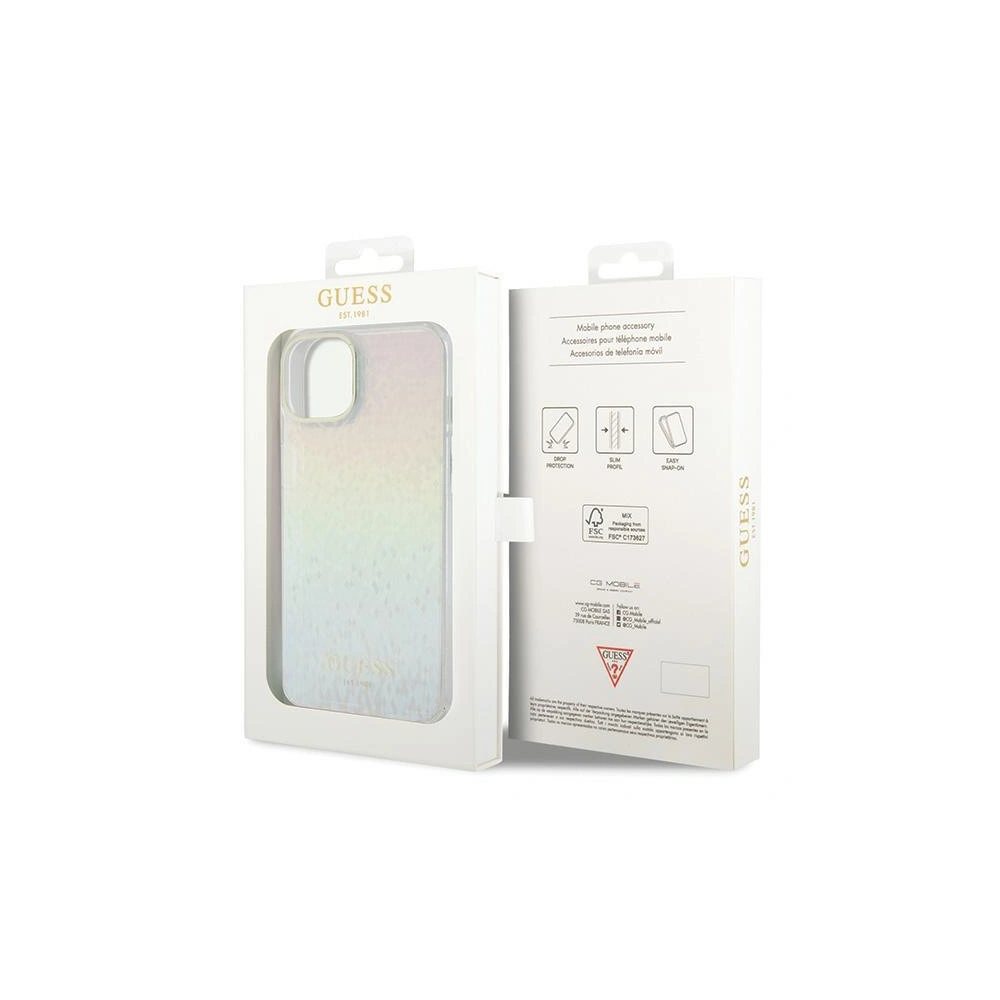 Etui Guess GUHCP15SHDECMI Apple iPhone 15 hardcase IML Faceted Mirror Disco Iridescent wielokolorowy