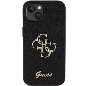 Etui Guess GUHCP15SHG4SGK Apple iPhone 15 hardcase Glitter Script Big 4G czarny/black