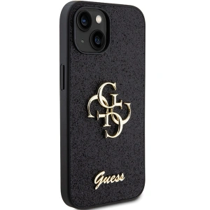 Etui Guess GUHCP15SHG4SGK Apple iPhone 15 hardcase Glitter Script Big 4G czarny/black