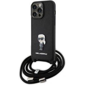 Kup Etui Karl Lagerfeld KLHCP15XSASKNPSK Apple iPhone 15 Pro Max hardcase Crossbody Saffiano Monogram černý/black - KLD1673 - {ean13} - Sklep Home Screen