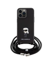Buy Karl Lagerfeld KLHCP15XSASKNPSK Apple iPhone 15 Pro Max hardcase Crossbody Saffiano Monogram black - KLD1673 - {ean13} - Home Screen Store Europe