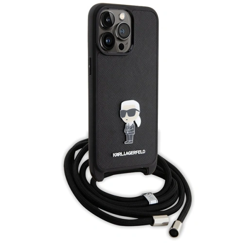 Kup Etui Karl Lagerfeld KLHCP15XSASKNPSK Apple iPhone 15 Pro Max hardcase Crossbody Saffiano Monogram černý/black - KLD1673 - {ean13} - Sklep Home Screen