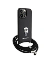 Buy Karl Lagerfeld KLHCP15XSASKNPSK Apple iPhone 15 Pro Max hardcase Crossbody Saffiano Monogram black - KLD1673 - {ean13} - Home Screen Store Europe