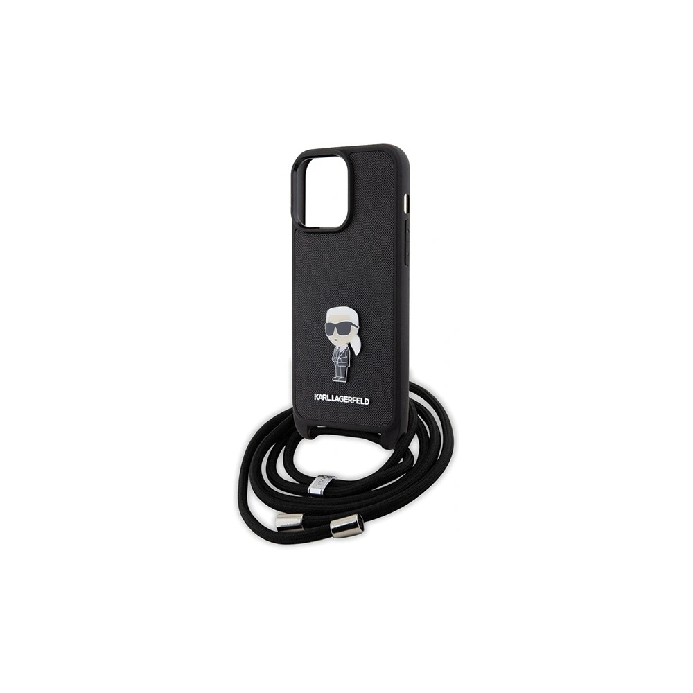 Etui Karl Lagerfeld KLHCP15XSASKNPSK Apple iPhone 15 Pro Max hardcase Crossbody Saffiano Monogram czarny/black