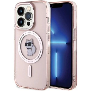 Etui Karl Lagerfeld KLHMP15LHFCCNOP Apple iPhone 15 Pro hardcase IML Choupette MagSafe różowy/pink
