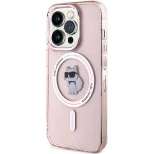 Etui Karl Lagerfeld KLHMP15LHFCCNOP Apple iPhone 15 Pro hardcase IML Choupette MagSafe różowy/pink