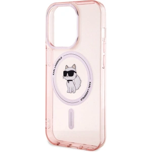 Etui Karl Lagerfeld KLHMP15LHFCCNOP Apple iPhone 15 Pro hardcase IML Choupette MagSafe różowy/pink