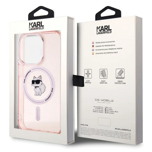 Buy Karl Lagerfeld KLHMP15LHFCCNOP Apple iPhone 15 Pro hardcase IML Choupette MagSafe pink - KLD1674 - {ean13} - Home Screen Store Europe