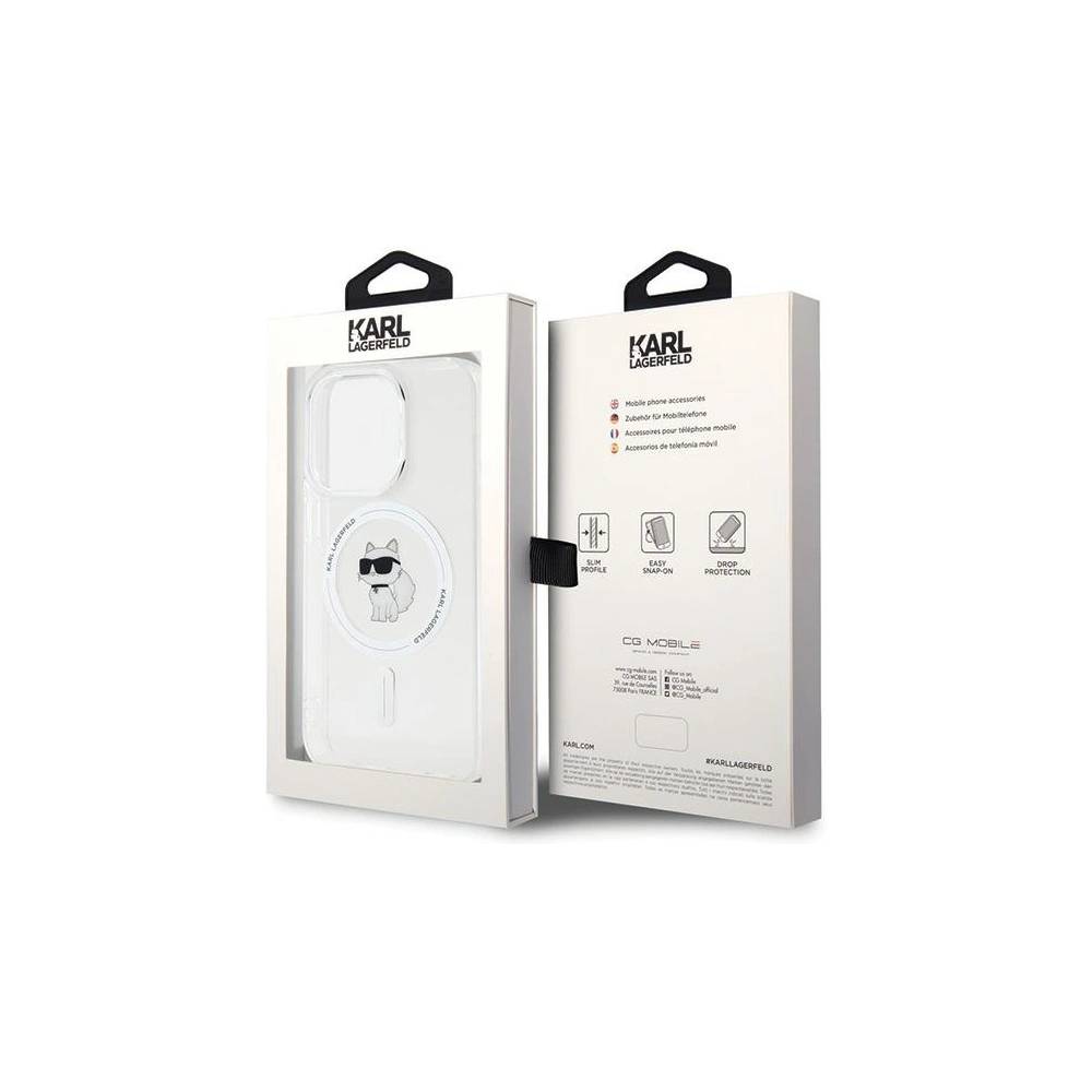 Etui Karl Lagerfeld KLHMP15LHFCCNOT Apple iPhone 15 Pro hardcase IML Choupette MagSafe transparent