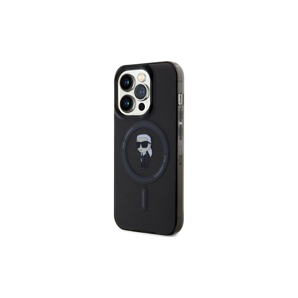 Etui Karl Lagerfeld KLHMP15LHFCKNOK Apple iPhone 15 Pro hardcase IML Ikonik MagSafe czarny/black