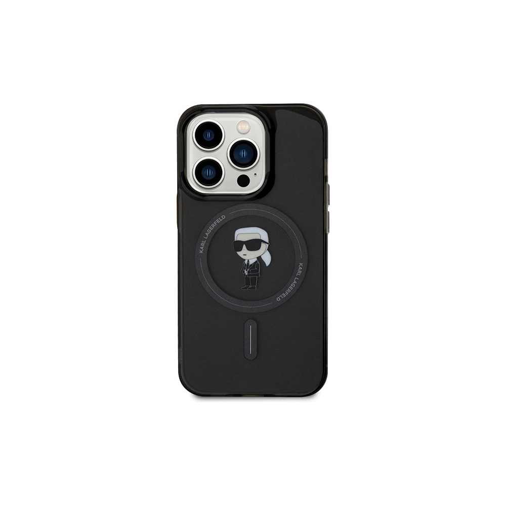 Etui Karl Lagerfeld KLHMP15LHFCKNOK Apple iPhone 15 Pro hardcase IML Ikonik MagSafe czarny/black