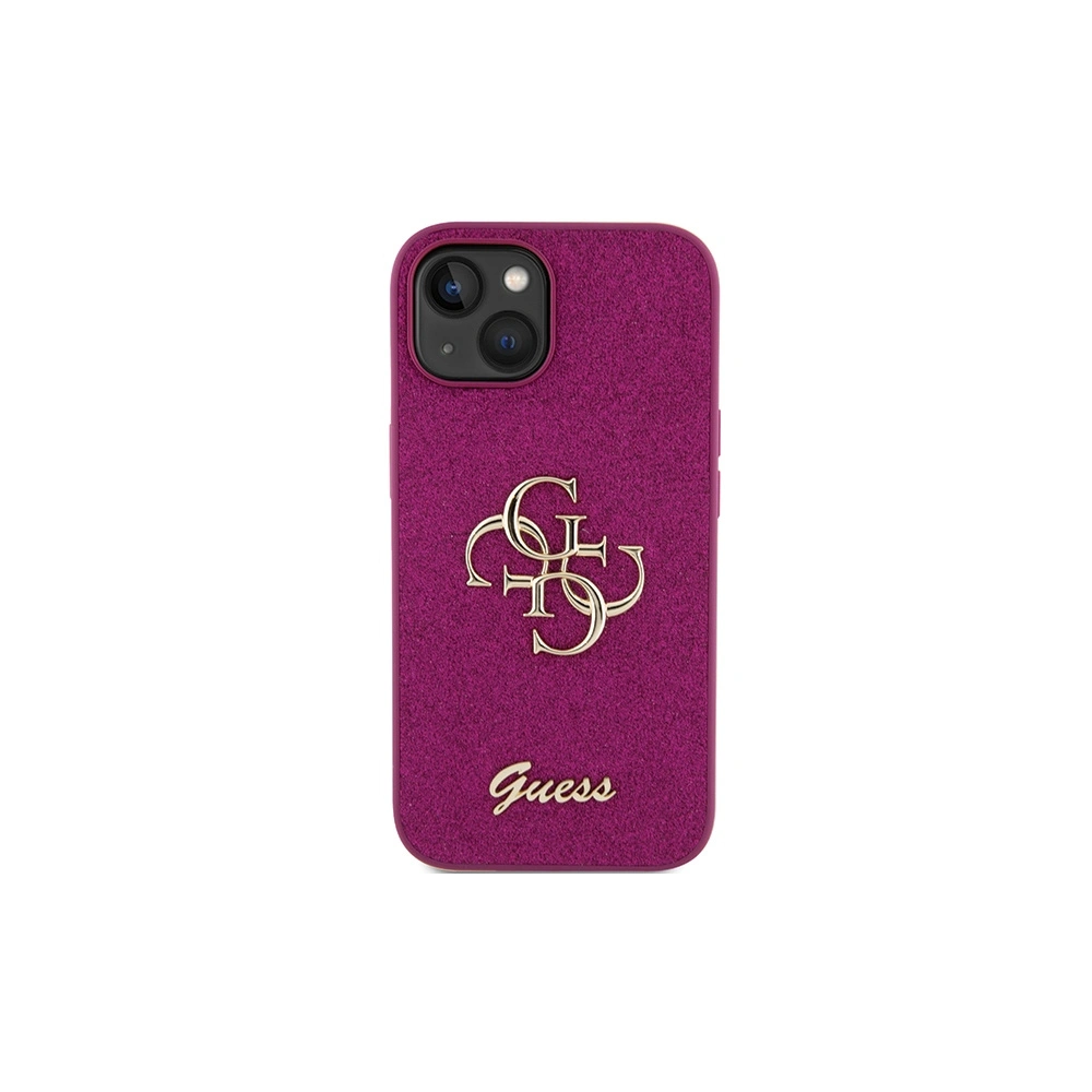 Etui Guess GUHCP15SHG4SGU Apple iPhone 15 hardcase Glitter Script Big 4G fioletowy/purple
