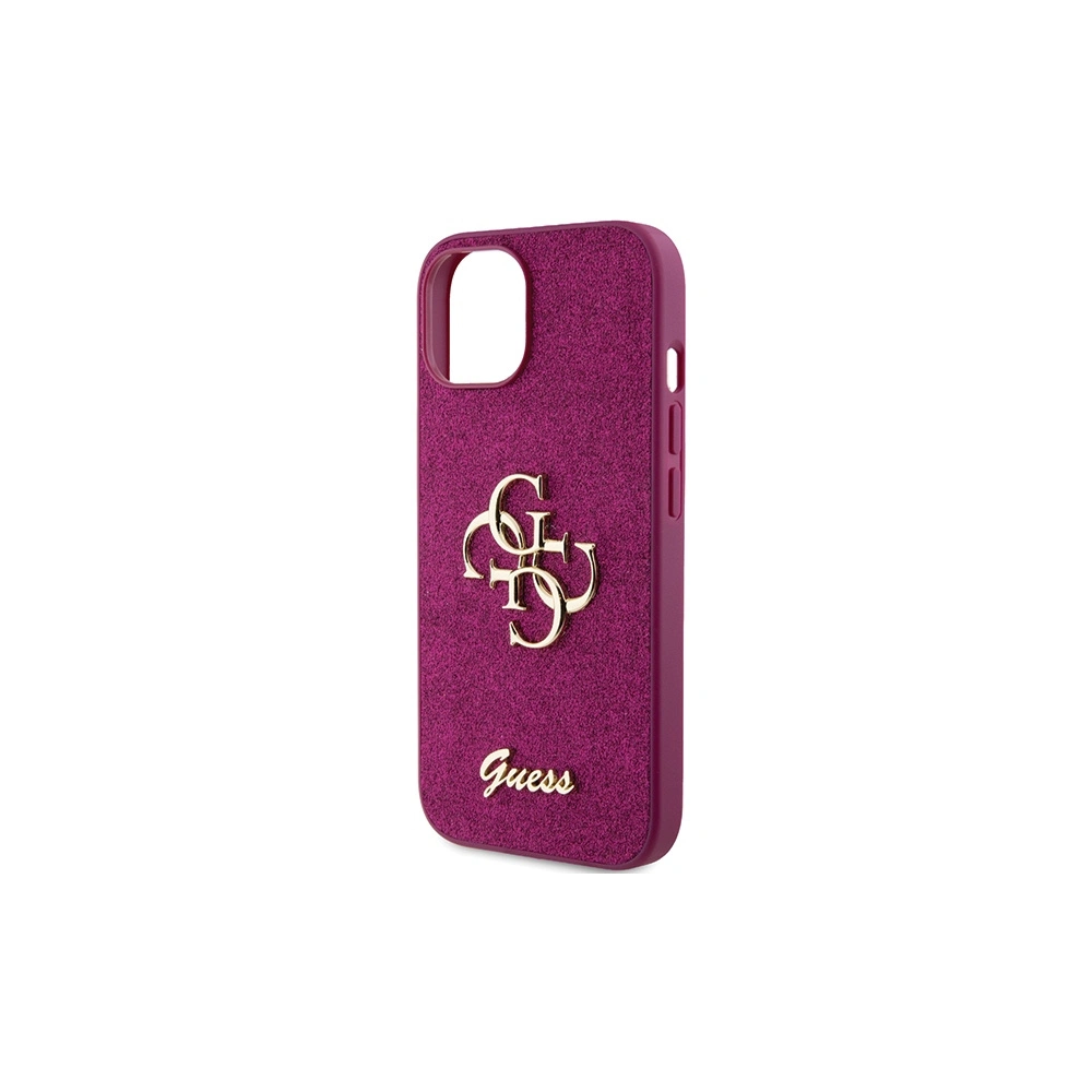 Etui Guess GUHCP15SHG4SGU Apple iPhone 15 hardcase Glitter Script Big 4G fioletowy/purple