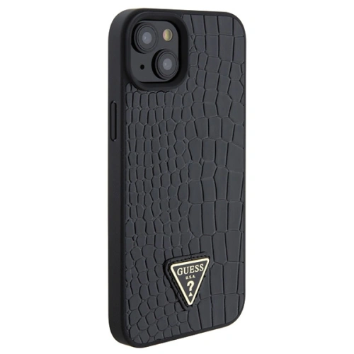 Kup Etui Guess GUHCP15SPCRTHCK Apple iPhone 15 hardcase Croco Triangle Metal Logo černý/black - GUE2843 - {ean13} - Sklep Home Screen