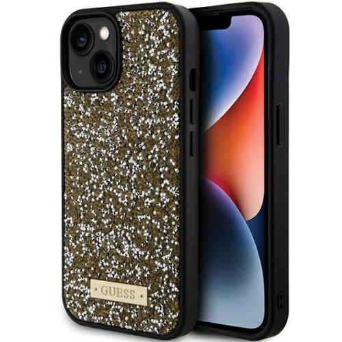 Kup Etui Guess GUHCP15SPFGSBSD Apple iPhone 15 hardcase Rhinestone Metal Logo žlutý/yellow - GUE2844 - {ean13} - Sklep Home Screen