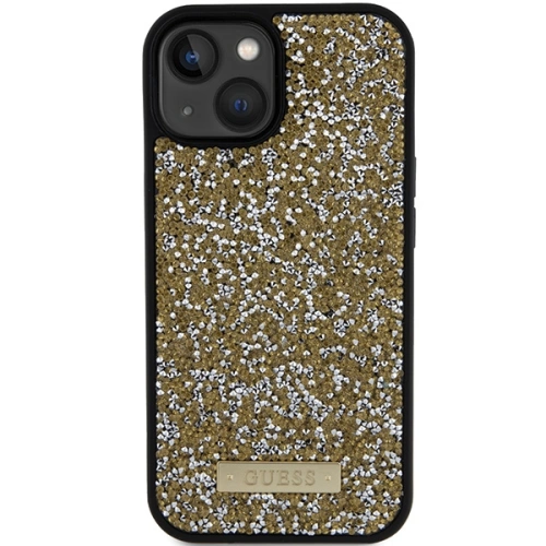 Kup Etui Guess GUHCP15SPFGSBSD Apple iPhone 15 hardcase Rhinestone Metal Logo žlutý/yellow - GUE2844 - {ean13} - Sklep Home Screen