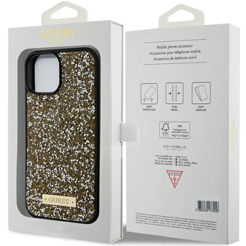 Kup Etui Guess GUHCP15SPFGSBSD Apple iPhone 15 hardcase Rhinestone Metal Logo žlutý/yellow - GUE2844 - {ean13} - Sklep Home Screen