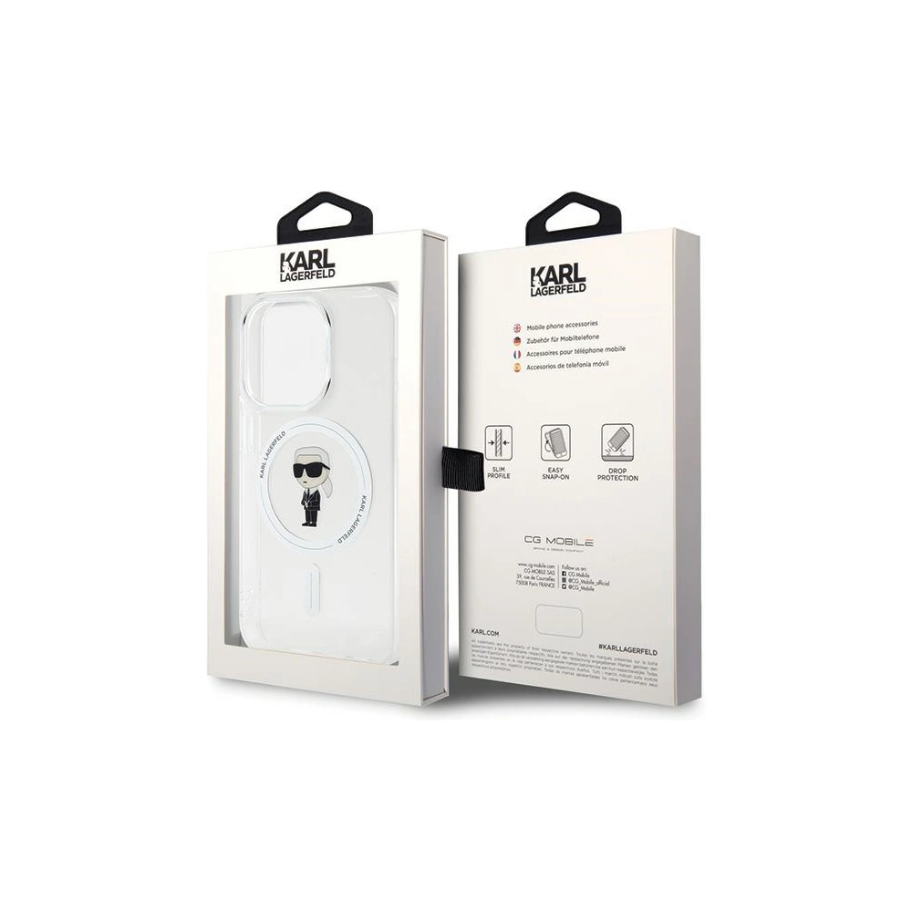 Etui Karl Lagerfeld KLHMP15LHFCKNOT Apple iPhone 15 Pro hardcase IML Ikonik MagSafe transparent