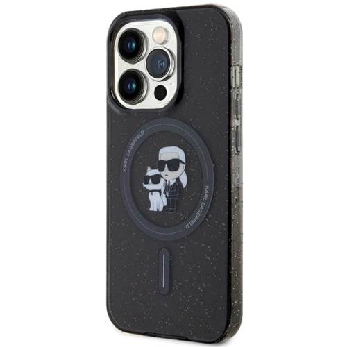 Buy Karl Lagerfeld KLHMP15LHGKCNOK Apple iPhone 15 Pro hardcase Karl&Choupette Glitter MagSafe black - KLD1678 - {ean13} - Home Screen Store Europe