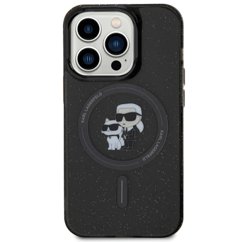 Buy Karl Lagerfeld KLHMP15LHGKCNOK Apple iPhone 15 Pro hardcase Karl&Choupette Glitter MagSafe black - KLD1678 - {ean13} - Home Screen Store Europe
