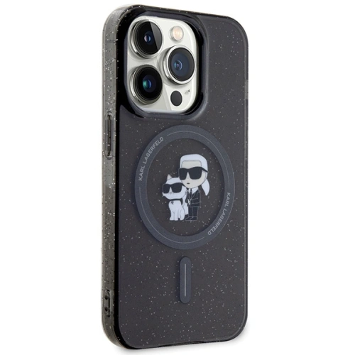 Buy Karl Lagerfeld KLHMP15LHGKCNOK Apple iPhone 15 Pro hardcase Karl&Choupette Glitter MagSafe black - KLD1678 - {ean13} - Home Screen Store Europe