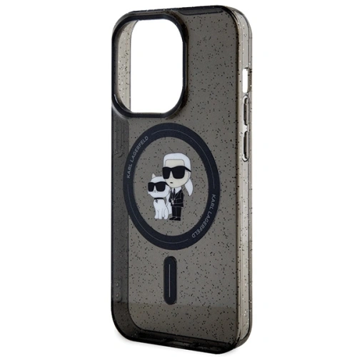 Buy Karl Lagerfeld KLHMP15LHGKCNOK Apple iPhone 15 Pro hardcase Karl&Choupette Glitter MagSafe black - KLD1678 - {ean13} - Home Screen Store Europe