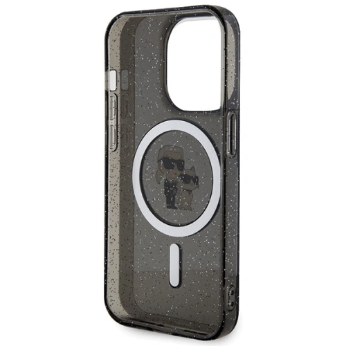 Kup Etui Karl Lagerfeld KLHMP15LHGKCNOK Apple iPhone 15 Pro kemény tok Karl&Choupette Glitter MagSafe fekete/black - KLD1678 - {ean13} - Sklep Home Screen