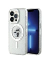 Karl Lagerfeld Apple Carcasă KLHMP15LHGKCNOT iPhone 15 Pro hardcase Karl&Choupette Glitter MagSafe transparent