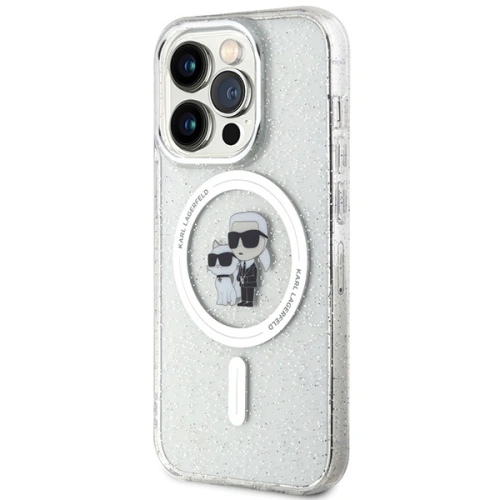 Kup Etui Karl Lagerfeld KLHMP15LHGKCNOT Apple iPhone 15 Pro kemény tok Karl&Choupette Glitter MagSafe átlátszó - KLD1679 - {ean13} - Sklep Home Screen