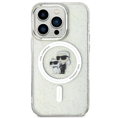 Kup Etui Karl Lagerfeld KLHMP15LHGKCNOT Apple iPhone 15 Pro kemény tok Karl&Choupette Glitter MagSafe átlátszó - KLD1679 - {ean13} - Sklep Home Screen