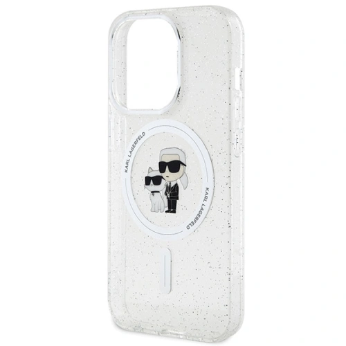 Buy Karl Lagerfeld KLHMP15LHGKCNOT Apple iPhone 15 Pro hardcase Karl&Choupette Glitter MagSafe transparent - KLD1679 - {ean13} - Home Screen Store Europe