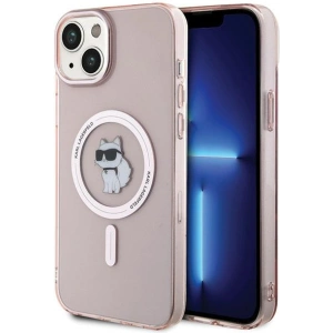 Etui Karl Lagerfeld KLHMP15MHFCCNOP Apple iPhone 15 Plus / 14 Plus hardcase IML Choupette MagSafe różowy/pink