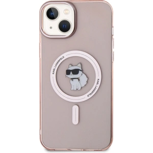 Etui Karl Lagerfeld KLHMP15MHFCCNOP Apple iPhone 15 Plus / 14 Plus hardcase IML Choupette MagSafe różowy/pink