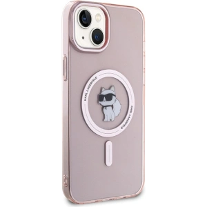 Etui Karl Lagerfeld KLHMP15MHFCCNOP Apple iPhone 15 Plus / 14 Plus hardcase IML Choupette MagSafe różowy/pink