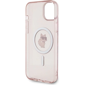 Etui Karl Lagerfeld KLHMP15MHFCCNOP Apple iPhone 15 Plus / 14 Plus hardcase IML Choupette MagSafe różowy/pink
