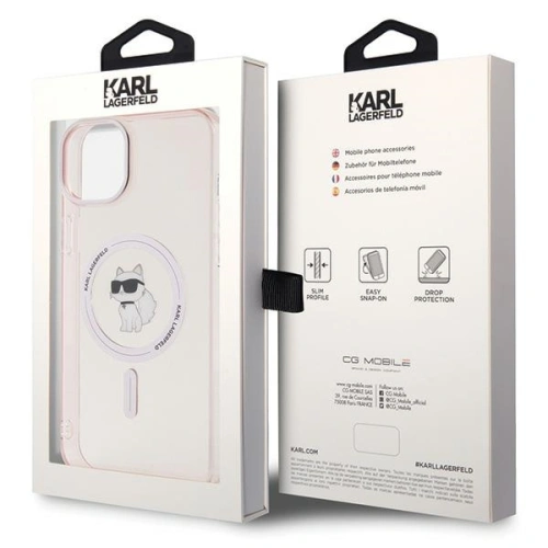 Buy Karl Lagerfeld KLHMP15MHFCCNOP Apple iPhone 15 Plus / 14 Plus hardcase IML Choupette MagSafe pink - KLD1681 - {ean13} - Home Screen Store Europe