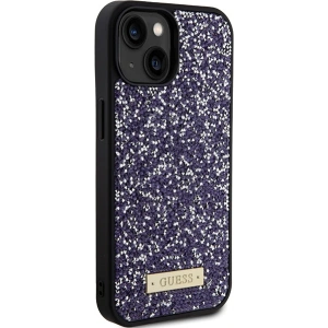 Etui Guess GUHCP15SPFGSBSP Apple iPhone 15 hardcase Rhinestone Metal Logo różowy/light pink