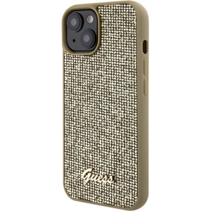 Etui Guess GUHCP15SPMSDGSD Apple iPhone 15 hardcase Disco Metal Script złoty/gold