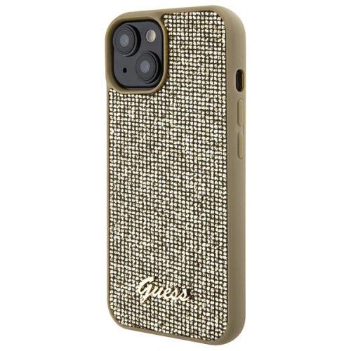 Kup Etui Guess GUHCP15SPMSDGSD Apple iPhone 15 hardcase Disco Metal Script zlatý/gold - GUE2846 - {ean13} - Sklep Home Screen