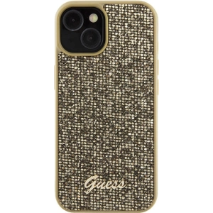 Etui Guess GUHCP15SPMSDGSD Apple iPhone 15 hardcase Disco Metal Script złoty/gold