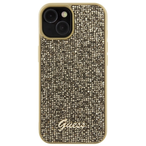 Kup Etui Guess GUHCP15SPMSDGSD Apple iPhone 15 hardcase Disco Metal Script zlatý/gold - GUE2846 - {ean13} - Sklep Home Screen