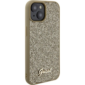 Etui Guess GUHCP15SPMSDGSD Apple iPhone 15 hardcase Disco Metal Script złoty/gold