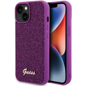 Etui Guess GUHCP15SPMSDGSF Apple iPhone 15 hardcase Disco Metal Script fuksja/fuschia