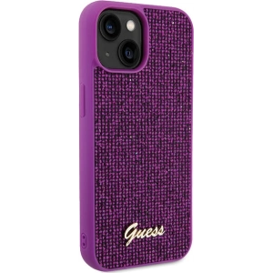 Etui Guess GUHCP15SPMSDGSF Apple iPhone 15 hardcase Disco Metal Script fuksja/fuschia