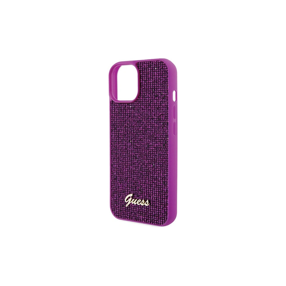 Etui Guess GUHCP15SPMSDGSF Apple iPhone 15 hardcase Disco Metal Script fuksja/fuschia