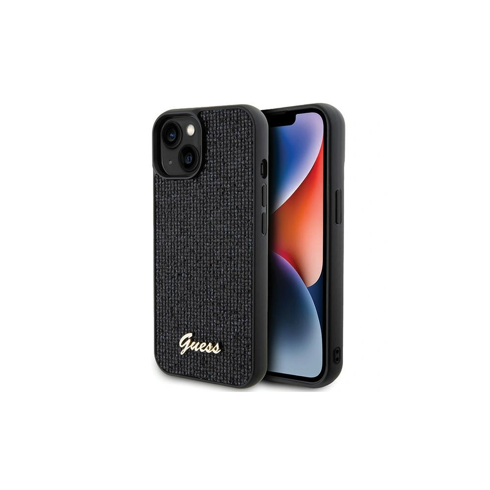Etui Guess GUHCP15SPMSDGSK Apple iPhone 15 hardcase Disco Metal Script czarny/black