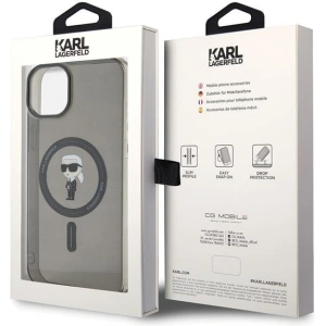 Etui Karl Lagerfeld KLHMP15MHFCKNOK Apple iPhone 15 Plus / 14 Plus hardcase IML Ikonik MagSafe czarny/black
